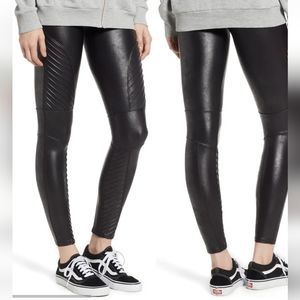 Spanx Faux Leather Moto Leggings